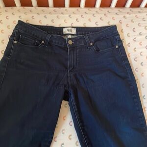 Paige dark rinse skinny jeans